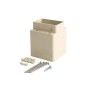 LMT 1427-ALMOND 2" x 3 1/2" Field Cut Adjustable Handrail Vinyl Railing Bracket Kit - Almond