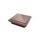 3.625" (3 5/8" x 3 5/8") Haven Style Vinyl Post Cap for 4" x 4" Wood Post - Antique Copper