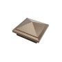 3.625" (3 5/8" x 3 5/8") Haven Style Vinyl Post Cap for 4" x 4" Wood Post - Antique Gold