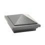 3.625" (3 5/8" x 3 5/8") Haven Style Vinyl Post Cap for 4" x 4" Wood Post - Antique Gray