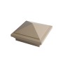 4" X 4" Haven Style Vinyl Post Cap for Vinyl Fence and Railing (Khaki)