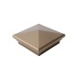 3.625" (3 5/8" x 3 5/8") Neptune Style Vinyl Post Cap for 4" x 4" Wood Post - Antique Gold