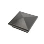 4" x 4" Neptune Style Vinyl Post Cap - Hammertone Black