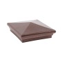 5.625" (5 5/8" x 5 5/8") Neptune Style Vinyl Post Cap for 6" x 6" Wood Post - Antique Copper