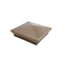 5.625" (5 5/8" x 5 5/8") Neptune Style Vinyl Post Cap for 6" x 6" Wood Post - Antique Gold