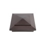 5.625" (5 5/8" x 5 5/8") Cape May Style Vinyl Post Cap for 6" x 6" Wood Post - Antique Brown