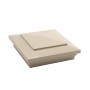 6X6 Cape May Style Vinyl Post Cap for Vinyl Fence and Railing (Almond)