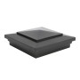 6" x 6" Cape May Style Vinyl Post Cap - Hammertone Black