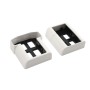 LMT 1522-WHITE T-Rail Covered Bracket Kit For Vinyl Railing (3 Piece) - White