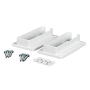 1.75" x 5.5" Vinyl Fence Wall or Post Mount Bracket Kit (White)