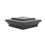 4.5" (4 1/2" x 4 1/2") Cape May Style Vinyl Post Cap - Hammertone Black