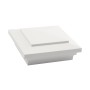 4.5" sq Cape May Style Vinyl Post Cap for Vinyl Fence and Railing (White)