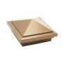 4.5" (4 1/2" x 4 1/2") Haven Style Vinyl Post Cap - Antique Gold