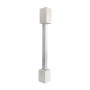 LMT General Purpose 5" Sq. x 36-42" Heavy-Duty Post Mount and Hardware Kit For Vinyl Railing Posts With PVC Top Leveling Guide (Galvanized Steel) - 1573F