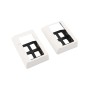 LMT 1618-WHITE 2" x 3.5" Stair Rail Handrail Bracket Kit For Vinyl Railing (3 Piece) - White