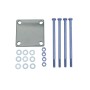 LMT Angle Wizard Surface Mounting Hardware Kit For Vinyl Railing Post Mount To Wood Foundation (Galvanized Steel) - 1759