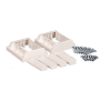 2" x 3.5"  Deck Board Rail Bracket w/Covers -Kit (White)