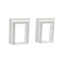 2" x 3.5"  Deck Board Rail Bracket w/Covers -Kit (White)