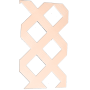 12" x 96" Standard Diamond Lattice Panel (Almond)