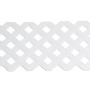 LMT 1881W-12x96-32 12" x 96" 3D Privacy Diamond Lattice Panel With Border (Wood Grain with 1.15" Sq. Opening) - White