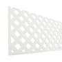 LMT 1881W-12x96-32 12" x 96" 3D Privacy Diamond Lattice Panel With Border (Wood Grain with 1.15" Sq. Opening) - White