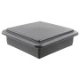 LMT 3 5/8" x 3 5/8" Sq. Suffield Vinyl Post Cap (For 4" x 4" Wood Post) Hammertone Black - 1904HB