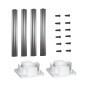 LMT 4" Sq. Porch Post Structural Mounting Hardware Kit For Vinyl Railing Porch Posts