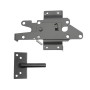 Nationwide Stainless Steel Lockable From Both Sides Gate Latch with Stainless Steel Screws (Black) - NW38308NUA-SSB