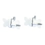 LMT 3 1/4" x 3 1/4" Adjustable Stainless Steel Commercial Hinges For Vinyl Fence Gates (Pair) White - 4000-WHITE