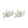 LMT 3 1/4" x 3 1/4" Adjustable Stainless Steel Commercial Hinges For Vinyl Fence Gates (Pair) White - 4000-WHITE