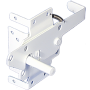 LMT 3-1/2" x 1-3/4" Reversible, Lockable, Dual-Sided Entry Carbon Steel Commercial Latches For Vinyl Fence Gates (Pair) White - 4001CS-WHITE