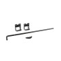 LMT 24" Reversible Stainless Steel Residential Drop Rod For Vinyl Fence Gates (Black) - 4008-BLACK