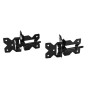 LMT 3" x 3" Adjustable, Self-Closing Stainless Steel Hinge For Vinyl Fence Gates (Black) - 4020-BLACK