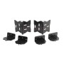LMT 5" x 2" Self-Closing, Adjustable Stainless Steel Hinge For Vinyl Fence Gates (Pair) Black - 4107-BLACK
