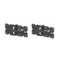 LMT 3 1/2" x 1 3/4" Self-Closing, Adjustable Tension Stainless Steel Hinge For Vinyl Fence Gates (Pair) Black - 4111-BLACK