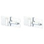 LMT 3 1/2" x 1 3/4" Self-Closing, Adjustable Tension Stainless Steel Hinge For Vinyl Fence Gates (Pair) White - 4111-WHITE