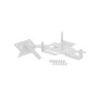 LMT 3 1/2" x 1 3/4" Dual Sided, Lockable Stainless Steel Post Latch For Vinyl Fence Gates (White) - 4112-WHITE