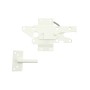 LMT 3 1/2" x 1 3/4" Dual Sided, Lockable Stainless Steel Post Latch For Vinyl Fence Gates (White) - 4112-WHITE