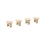 LMT Americans with Disabilities Act (ADA) Compliant End Caps for Handrails (4 Pack) (Khaki) - 6028-KHAKI