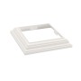 LMT 4" Sq. One-Piece Low Post Skirt Base for Vinyl Fence Post (White) - A-44LT-WHITE