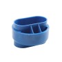 Blue Professional Vinyl Fence Super Donut For 5" x 5" Vinyl Post and 2" (1 7/8" OD) Pipe No Dig Vinyl Fence Post Leveling Collar