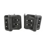 LMT Heavy-Duty Self-Closing Adjustable Gate Hinges for 1 5/8" to 3" [2 7/8" OD] Round Posts to Round Gate Automatic Closing Nylon Hinges (Pair)