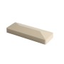 LMT 2" x 6" External Vinyl End Cap for Vinyl Fence Posts (Beige) - EEC-260-BEIGE