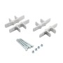 5" x 5" Heavy-Duty EZ Set Vinyl Fence Post Mounting Bracket and Post Stiffener Pair For 2" (1 7/8" OD) Round Posts | Pair