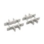 5" x 5" Heavy-Duty EZ Set Vinyl Fence Post Mounting Bracket and Post Stiffener Pair For 2" (1 7/8" OD) Round Posts | Pair