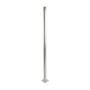 Vinyl Fence Heavy Duty Surface Mounting Post 2" [1 7/8" OD] Round Post x 48" Long Support Post Welded to Steel Plate for Fencing (SS40 Pipe) - HDVSP48