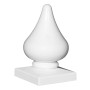 LMT 1349NA 5" x 5" Teardrop Vinyl Post Cap - Almond