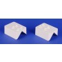 LMT 1397-KHAKI 2" x 3 1/2" Covered Handrail Bracket 45 Degree Adapter Kit For Vinyl Railing - Khaki