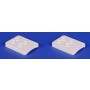 LMT 1399-ALMOND 2" x 3 1/2" Covered Handrail Bracket Column Adapter Kit - Almond