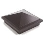 3.625" (3 5/8" x 3 5/8") Haven Style Vinyl Post Cap for 4" x 4" Wood Post - Antique Brown